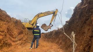 Excavator working