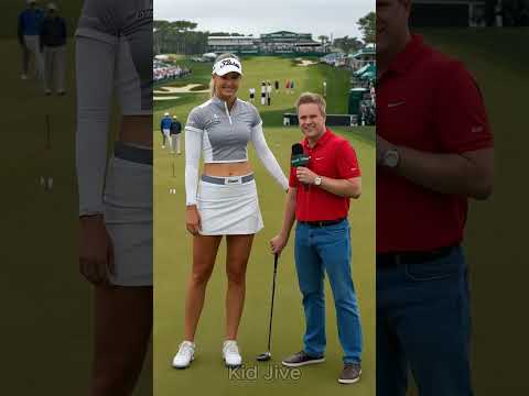Tallest golfer stuns the crowd on the course ⛳#golf #short #tallwomen #sports
