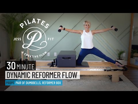 Pilates Reformer 30 Minute Dynamic Reformer Flow with Weights I Pilates by JessPFit