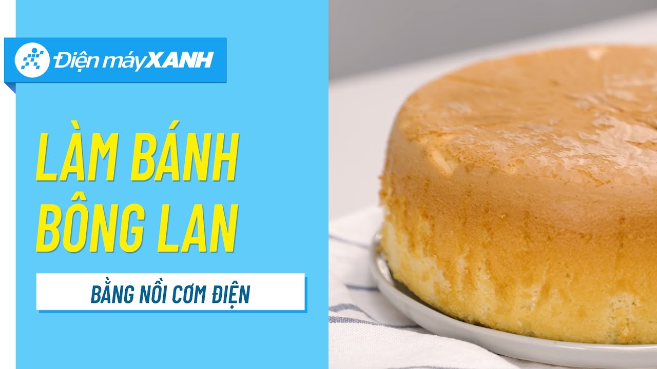 Bánh bông lan bởi nồi cơm trắng điện