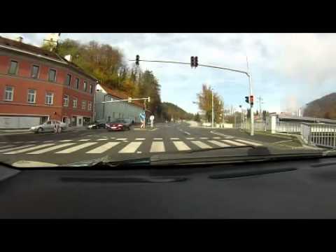 Fahrt von Graz nach Bruck an der Mur im Herbst