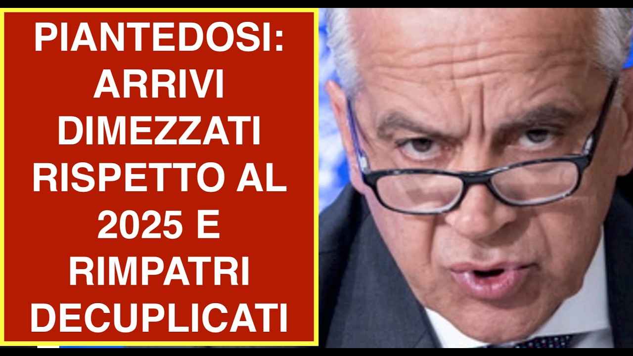 PIANTEDOSI: ARRIVI DIMEZZATI RISPETTO AL 2025 E RIMPATRI DECUPLICATI