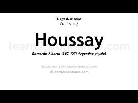 Pronunciation of Houssay | Definition of Houssay