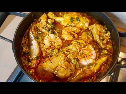 Spinach Smoked Turkey Okro Soup Recipe | Okro Soup