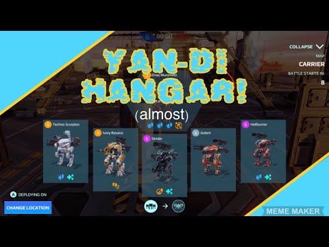 Yan-Di Hangar Gameplay (Ravana, Golem, Strider, Hellburner, Scorpion) - War Robots | Team Deathmatch