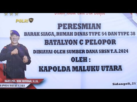 PRESISI UPDATE : KAPOLDA MALUT RESMIKAN KOMPI BRIMOB DI HALMAHERA BARAT 23/01/2025 15.00
