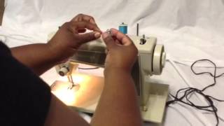 How to wind Bobbin Winder Sears Kenmore Sewing Machine 158.12270, 158