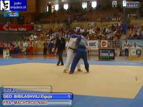 Judo 2009 Koper: Bibilashvili (GEO) - Machtrou (FRA) [-90kg].