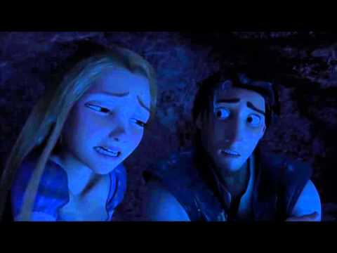Tangled  Flynn and Rapunzel in the flooding cave HD