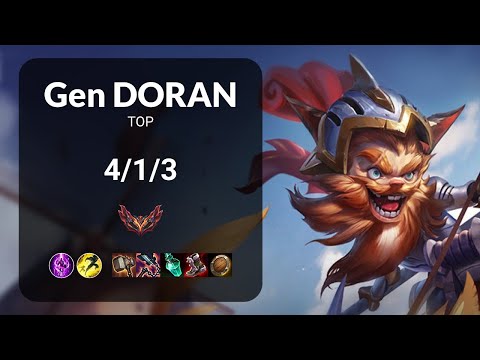 Gen Doran Kled vs Tryndamere TOP - KR GRANDMASTER Patch 13.17