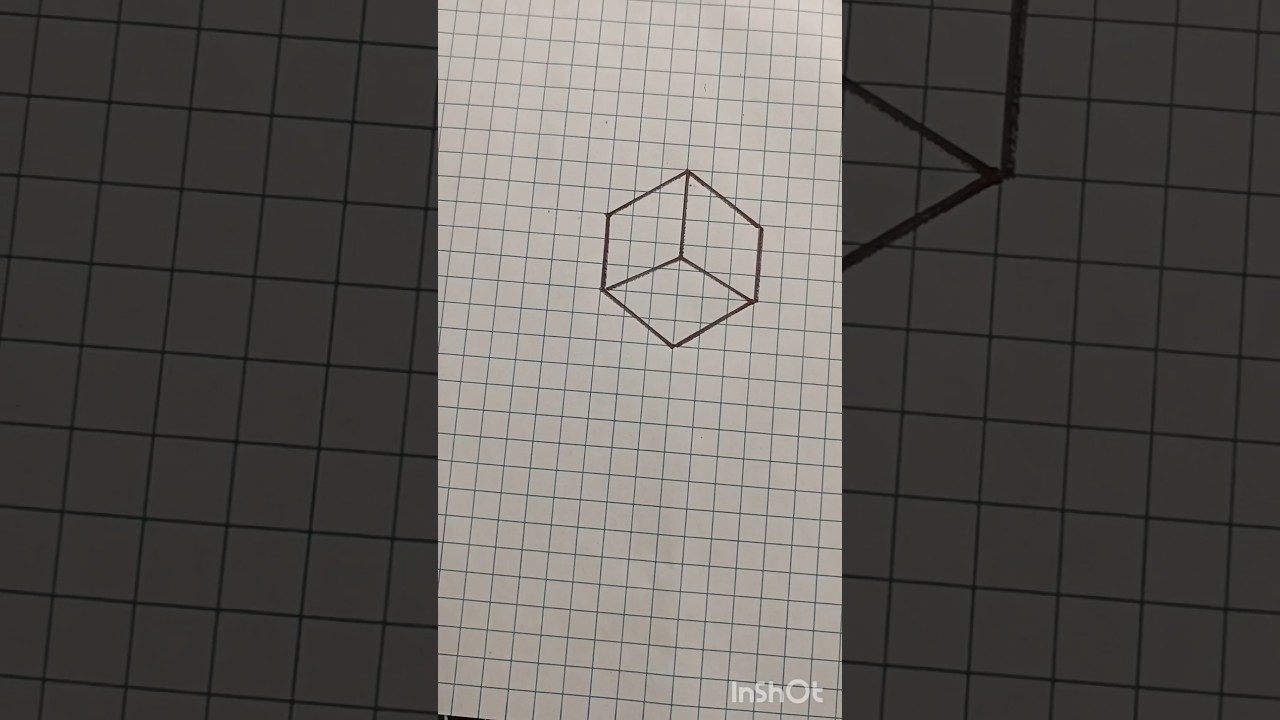 3D Drawing Illusion/Hexagon drawing / How to draw hexagon Shape #hexagon #3d #3dart #trickshots