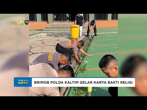 BATALYON C PELOPOR SAT BRIMOB POLDA KALTIM GELAR KARYA BAKTI RELIGI DI 3 TEMPAT IBADAH