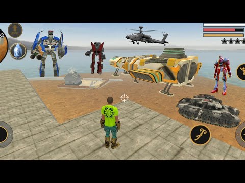 Vegas Crime Simulator (Vegas Hero Fight on Car Robots) Destroyer RobotShop - Android Gameplay HD