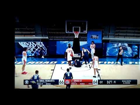 Oral Roberts Kevin Obanor And One Overtime shot against Ohio State