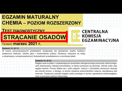 ZADANIE 14 i 15 CKE 2021 MARZEC BIAŁE OSADY I CZYTANIE ZE ZROZUMIENIEM. #chemia #chemistry