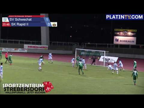 03.03.17 SV Schwechat - SK Rapid II - Highlight  (1. Halbzeit / 25:53) am 03.03.2017 19:57