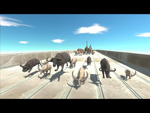 Race to eat Buffalo Herd - Animal Revolt Battle Simulator