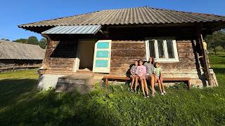 Young Family Restores an Abandoned  House | Building an Outdoor Shower | Carpathian Rural Life