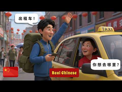 25 Minutes of Real Chinese Conversations for Beginners – Taking a Taxi (HSK 1 - HSK 2 Level)