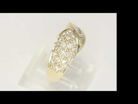 .85CT H Diamond Crossover Band Ring 14K WG 6.5GM Size 6 - 29694