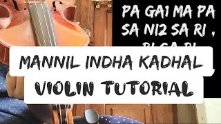 Download lagu How to play ' Mannil Indha Kadhal ' Song on Violin • Super Easy Tutorial • Keladi Kanmani❤️ mp3