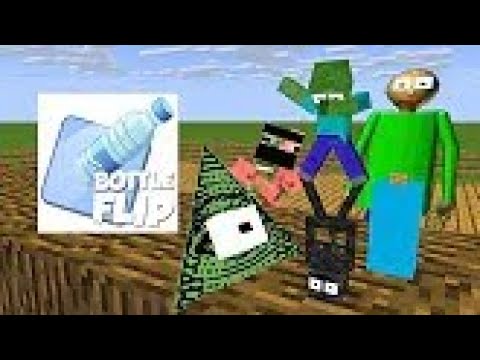 Monster School : BOTTLE FLIP BATTLE CHALLENGE - Minecraft Animation (resubido)