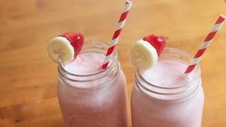 سموثي الفراولة و الموز - Strawberry Banana Smoothie