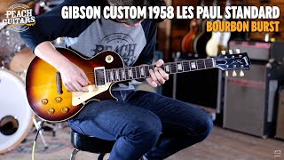 Video thumbnail for No Talking...Just Tones | Gibson Custom 1958 Les Paul Standard Reissue VOS Bourbon Burst by Peach Guitars