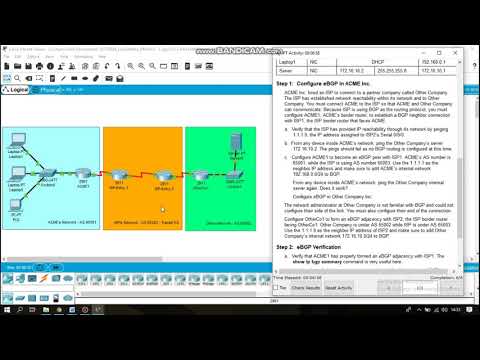 3.5.3.4 Packet Tracer - Configure and Verify eBGP