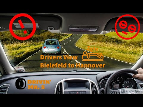 Drivers View - Freeway Autobahn Bielefeld to Hannover - Falling asleep fast
