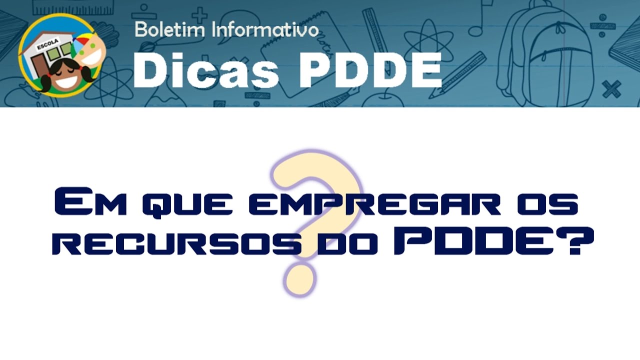 Como executar recursos do PDDE