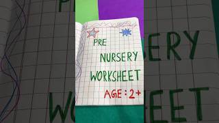 📝 Pre Nursery Worksheets for Kids | Fun Learning for Age 2+ ✨