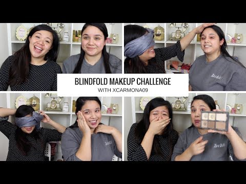 BLINDFOLD MAKEUP CHALLENGE W/ XCARMONA09 Video