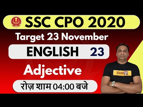 SSC CPO 2020 || English | by Rahul Sir | Class 23 || Adjective