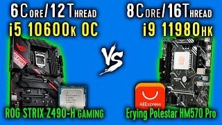 i5 10600k vs i9 11980hk Test in Total War Three Kingdoms _ i9 11980hk vs i5 10600k OC