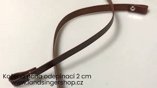 Kožená ucha odepínací 2 cm - polotovar na kabelku