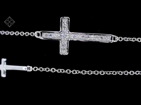 I3655 - STELLATO COLLECTION DIAMOND CROSSES BRACELET 0.07CT IN 9K WHITE GOLD