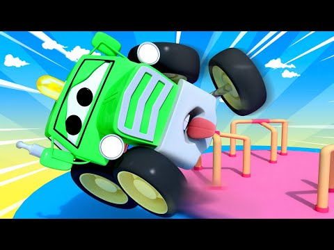 Amber the Ambulance - Baby Ben The Tractor Spins Too Fast on The Roundabout! - Cars videos for kids