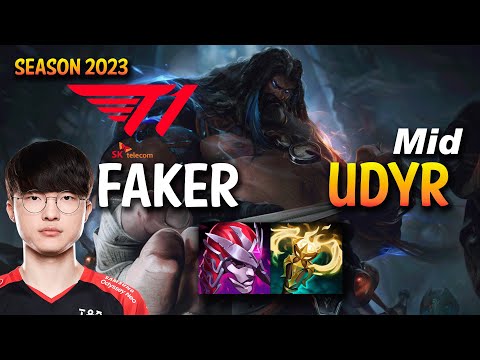 T1 Faker UDYR vs AZIR Mid - KR Ranked