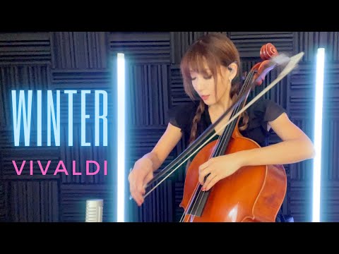 VIVALDI Four Seasons: Winter 1st movement  (Wednesday Netflix)| Mariko  #winter #wednesday #cello