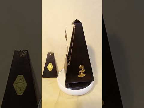 Fully Restored Antique Wood Bell Metronome de Maelzel by Seth Thomas Clocks Dark Walnut, Lacquered Brass Trim,  Beats Evenly image 17