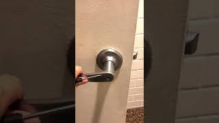 How to unlock commercial bathroom door