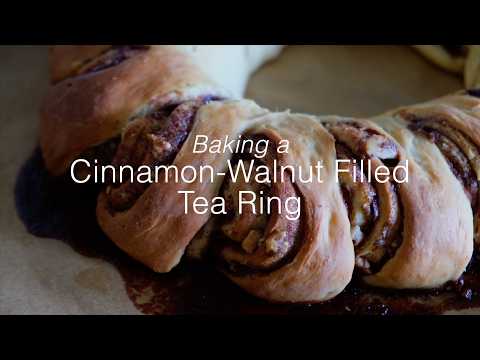 Baking a Cinnamon-Walnut Filled Tea Ring