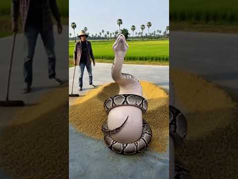 งูช่วยขนข้าวใส่รถ #ขำขัน #เฮฮา #ตลก