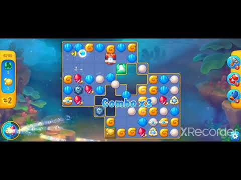 【Fishdom】super hard level(高速クリア)　#6755　フィッシュダム