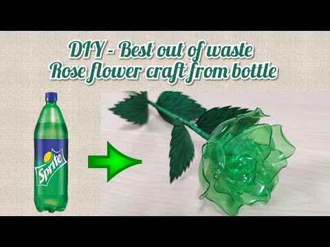 DIY | How To Make Easy Rose Flower From Plastic Bottle | Plastic Bottle Craft | Best out of Waste