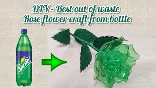 DIY | How To Make Easy Rose Flower From Plastic Bottle | Plastic Bottle Craft | Best out of Waste
