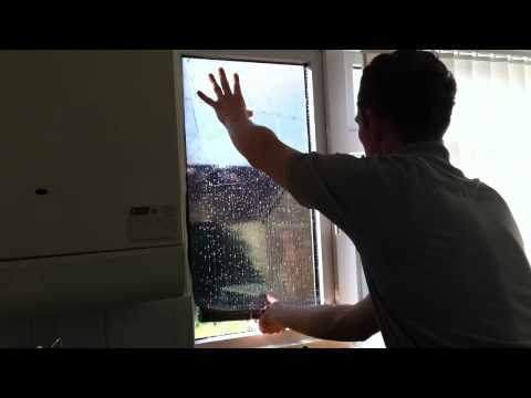 How to install - fit solar window film tinting to glass wind...
