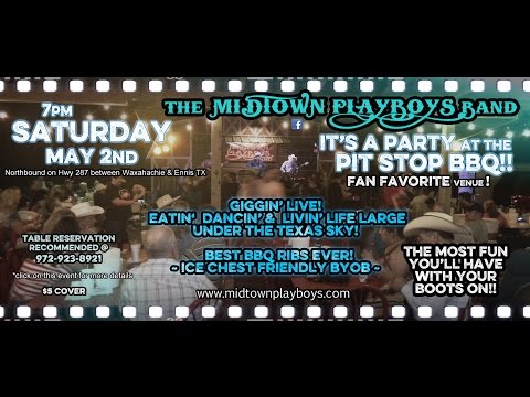 'MIDTOWN PLAYBOYS BAND' Photo Montage of LIVE Shows with Johnny Cash Cover of 'Folsom Prison Blues'