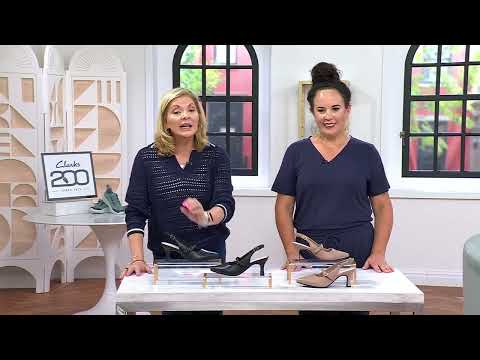 Clarks Collection Leather Sling-Back Pump -Kataleyna Ruby on QVC